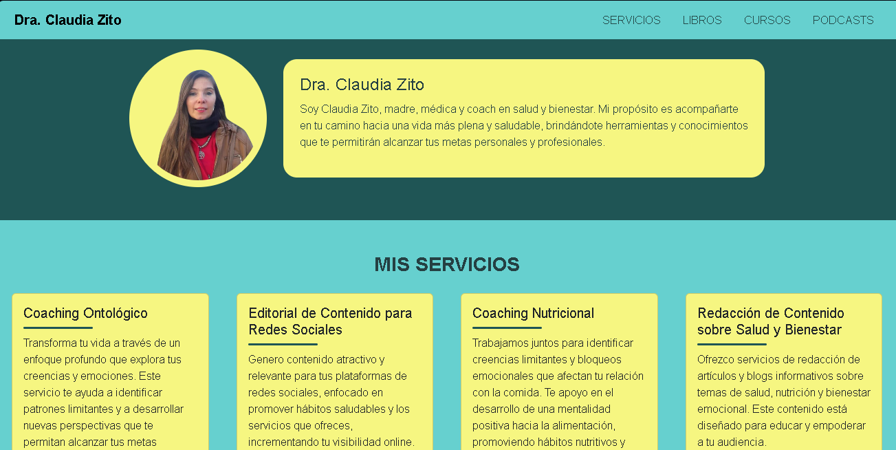 Pagina web de Claudia Zito | Punto Norte